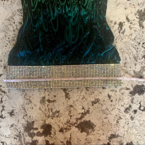 SKY top. Elastic band with Rhinestones at hips. Small - Picture 3 of 8